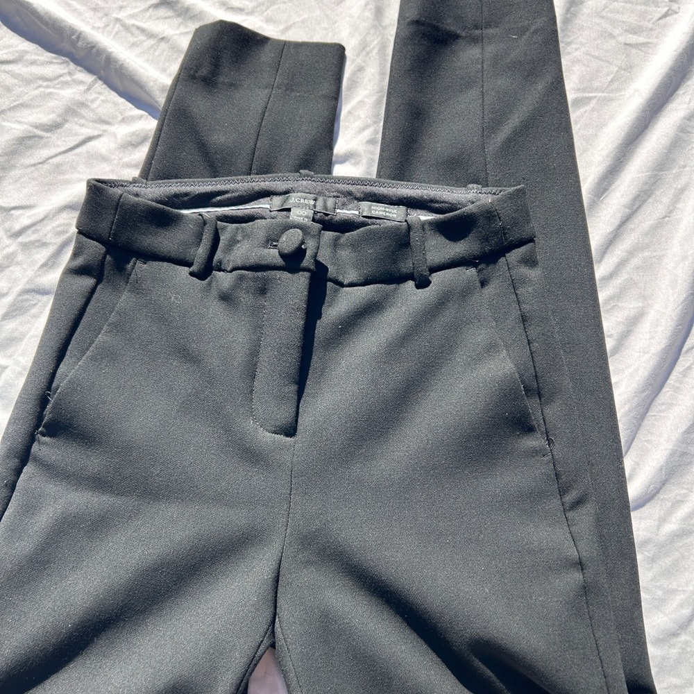J. Crew High-Rise Cameron Skinny / Straight pant Black